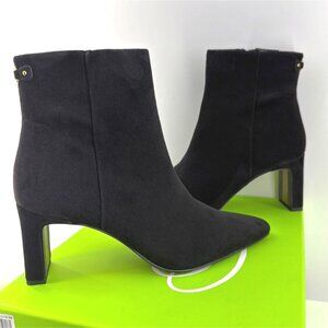 Sam Edelman Saige Women's Suede Booties Black Ankle block Heel Boots Size 9